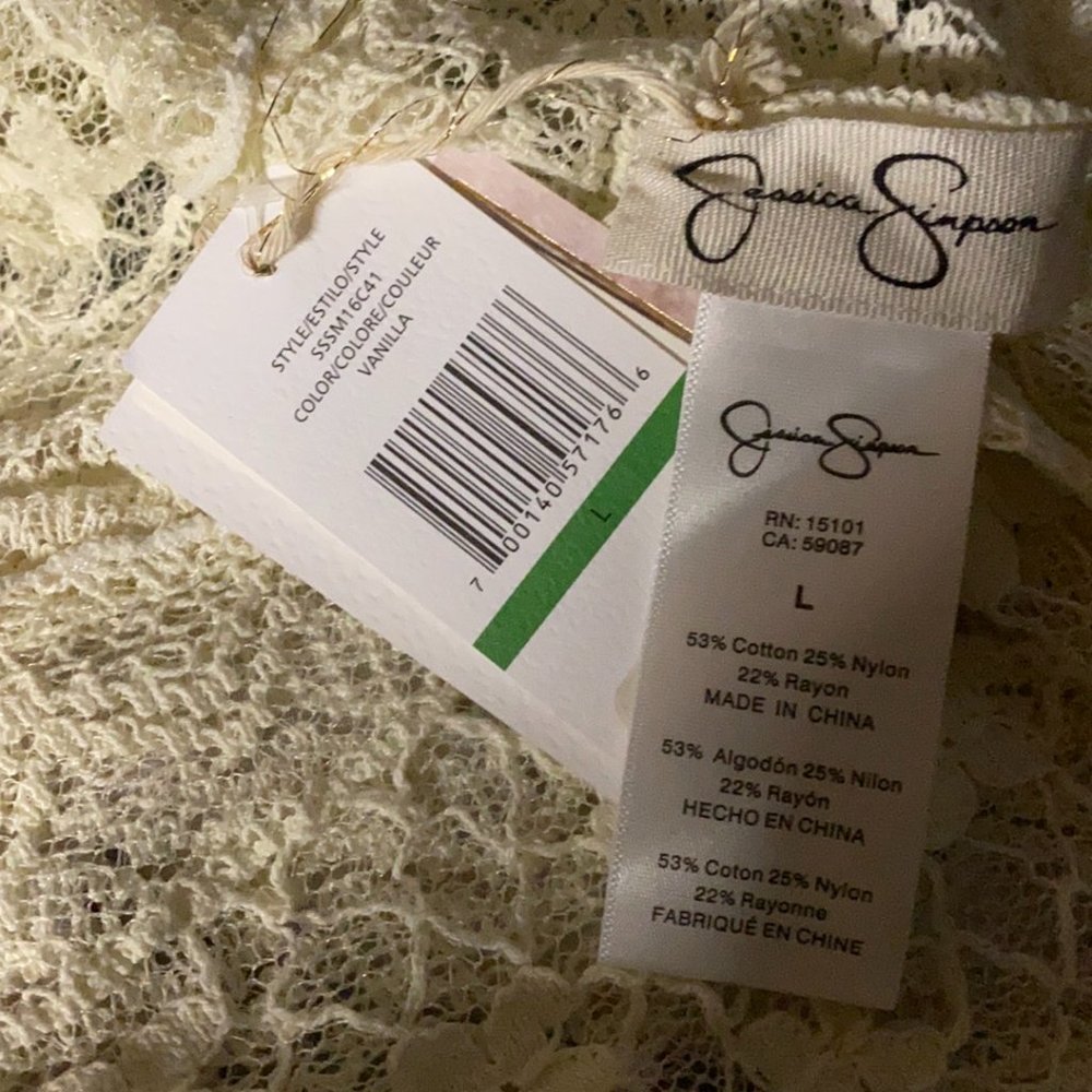 NWT Jessica Simpson Long Lace Cover-up, L - Picture 5 of 6